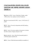 CCM EXAM REVIEW UPDATED 2026 SOLVED QUESTIONS AND VERIFIED ANSWERS ALREADY GRADED A&plus;