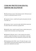 CCMA NHA PRACTICE EXAM 2026 FULL QUESTION AND SOLUTION SET