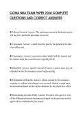 CCMA NHA EXAM PAPER 2026 COMPLETE QUESTIONS AND CORRECT ANSWERS