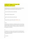 NUR2243 Chapter 23 Exam with Questions and Answers
