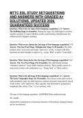 MTTC ESL STUDY SET QUESTIONS AND ANSWERS WITH GRADED A&plus; SOLUTIONS&comma; UPDATED 2026&comma; GUARANTEED SUCCESS