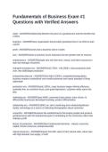 Fundamentals of Business Exam &num;1 Questions with Verified Answers