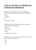 CCNA V7&period;0 CHAPTERS 1 TO 7 MIDTERM EXAM QUESTIONS AND ANSWERS 2026