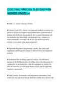 CCRC FINAL PAPER 2026 QUESTIONS WITH ANSWERS GRADED A&plus;