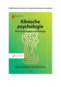 Samenvatting Klinische psychologie 1 -  Klinische psychologie 1a&colon; theoretische benaderingen en persoonlijkheid &lpar;PB3002&rpar;