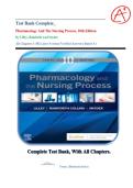 Test Bank Complete&lowbar; Pharmacology And The Nursing Process&comma; 10th Edition By Lilley&comma; Rainforth And Snyder All Chapters 1-58&vert; Latest Version&vert; Verified Answers&vert; Rated A&plus;