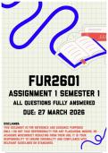 FUR2601 Assignment 1 Semester 1 Memo &vert; Due 27 March 2026