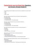 Florida Dental Laws And Rules Exam Questions and Answers Already Graded A&plus;