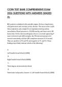 CCRN TEST BANK COMPREHENSIVE EXAM 2026 QUESTIONS WITH ANSWERS GRADED A&plus;