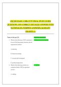 OM 300 EXAM 1 CHILCUTT FINAL STUDY GUIDE QUESTIONS AND CORRECT DETAILED ANSWERS WITH RATIONALES &lpar;VERIFIED ANSWERS&rpar; &vert;ALREADY GRADED A&plus;