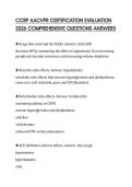 CCRP AACVPR CERTIFICATION EVALUATION 2026 COMPREHENSIVE QUESTIONS ANSWERS