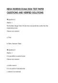 NEHA RS&sol;REHS EXAM 2026 TEST PAPER QUESTIONS AND VERIFIED SOLUTIONS