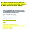NSG 3600 Exam 4 Practice Questions & Accurate  AnswersVerified 100&percnt; Already Graded A&plus;ACTUAL  EXAM NSG 3600 LATEST UPDATE 2026 -2027  