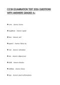 CCSH EXAMINATION TEST 2026 QUESTIONS WITH ANSWERS GRADED A&plus;