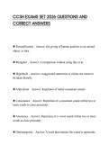 CCSH EXAMS SET 2026 QUESTIONS AND CORRECT ANSWERS