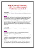 RDHAP Law and Ethics Exam &vert; 100&percnt; Correct Questions & Verified A-Grade Answers
