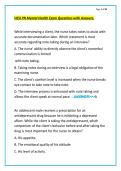 HESI PN Mental Health Exam Questions with Answers&period;