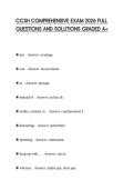 CCSH COMPREHENSIVE EXAM 2026 FULL QUESTIONS AND SOLUTIONS GRADED A&plus;