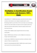 Firefighter 2 &lpar;Certification Exam&rpar; Questions and Answers 100&percnt; PASS