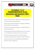 Firefighter 1 & 2 &lpar;PROBOARD&sol;IFSTA&rpar; Exam Questions and Answers 100&percnt; PASS