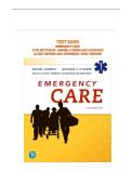 Emergency Care 14th Edition Test Bank &vert; Limmer&comma; O&rsquo;Keefe & Dickinson &vert; 100&percnt; Verified Answers & Rationales