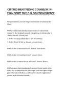 CERTIFIED BREASTFEEDING COUNSELOR 119 EXAM SCRIPT 2026 FULL SOLUTION PRACTICE
