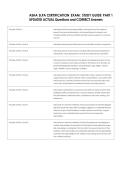 ASHA SLPA CERTIFICATION EXAM&colon; STUDY GUIDE PART 1  UPDATED ACTUAL Questions and CORRECT Answers