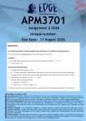 APM3701 Assignment 2 &lpar;ANSWERS&rpar; 2026 - DISTINCTION GUARANTEED