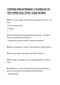 CERTIFIED BREASTFEEDING COUNSELOR 119 TEST PAPER 2026 STUDY GUIDE REVIEW