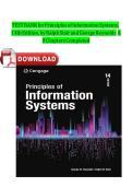 Principles of Information Systems 14th Edition By Ralph Stair&comma; George Reynolds &lpar;Test Bank&rpar;