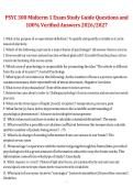 PSYC 300 &ndash; Midterm 1 Exam Study Guide&comma; 2026&sol;2027 &ndash; Questions with 100&percnt; Verified Answers