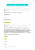 NR 503 Week 8 Latest Final QUIZ