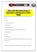 Nurs 620 Maryville Exam 2 Questions and Answers 100&percnt; PASS