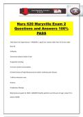 Nurs 620 Maryville Exam 2 Questions and Answers 100&percnt; PASS