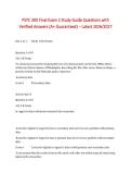 PSYC 300 &ndash; Final Exam 2 Study Guide&comma; 2026&sol;2027 &ndash; Questions with Verified Answers