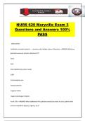 NURS 620 Maryville Exam 3 Questions and Answers 100&percnt; PASS