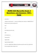 NURS 620 Maryville Exam 3 Questions and Answers 100&percnt; PASS