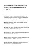 NES ELEMENTARY COMPREHENSIVE EXAM 2026 QUESTIONS AND ANSWERS 100&percnt; CORRECT
