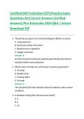 Certified EKG Technician &lpar;CET&rpar; Practice Exam  Questions And Correct Answers &lpar;Verified  Answers&rpar; Plus Rationales 2026 Q&A &vert; Instant  Download Pdf