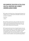 NES ELEMENTARY EDUCATION ACTUAL EXAM 2026 FULL QUESTIONS AND CORRECT ANSWERS ALREADY PASSED