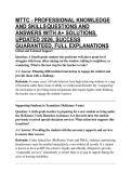 MTTC - PROFESSIONAL KNOWLEDGE AND SKILLS QUESTIONS AND ANSWERS WITH A&plus; SOLUTIONS&comma; UPDATED 2026&comma; SUCCESS GUARANTEED&comma; FULL EXPLANATIONS 