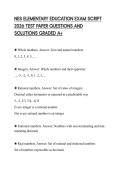 NES ELEMENTARY EDUCATION EXAM SCRIPT 2026 TEST PAPER QUESTIONS AND SOLUTIONS GRADED A&plus;