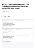 NUR521 EXAM Questions & Answers &vert; 100&percnt; Verified solutions &vert;Questions with Correct Answers 2026 latest update&excl;&excl;