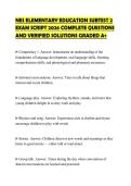 NES ELEMENTARY EDUCATION SUBTEST 2 EXAM SCRIPT 2026 COMPLETE QUESTIONS AND VERIFIED SOLUTIONS GRADED A&plus;