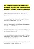 NES ELEMENTARY EDUCATION SUBTEST 2 EXAMINATION TEST 2026 FULL QUESTIONS AND 100&percnt; CORRECT VERIFIED SOLUTIONS