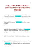 TFM 12 FIRE ALARM TECHNICAL EXAM 2026 LATEST QUESTIONS AND ANSWERS