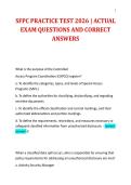 SFPC PRACTICE TEST 2026 &vert; ACTUAL EXAM QUESTIONS AND CORRECT ANSWERS