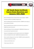 IAP Death Doula Certificate Course Exam Questions and Answers 100&percnt; PASS