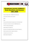 intrapartum &lpar;normal childbirth &rpar; Exam Questions and Answers 100&percnt; PASS
