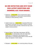 NC DWI DETECTION AND SFST EXAM  2026 LATEST QUESTIONS AND  ANSWERS&vert; ACE YOUR GRADES&period; 